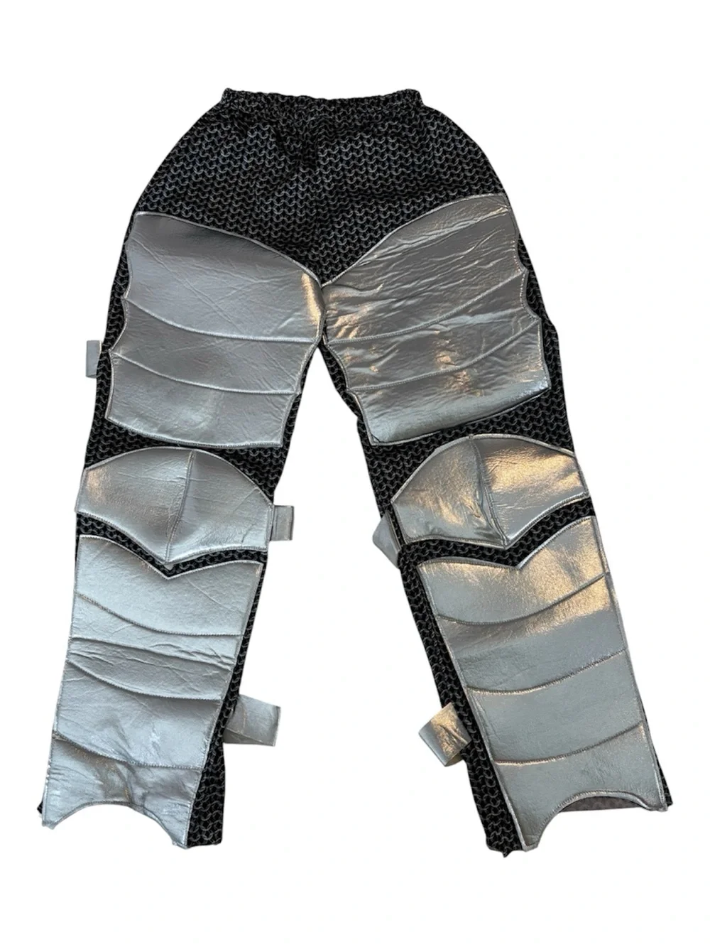 Silver Knight Kids Costume - Silver with Gold Emblem, Medium